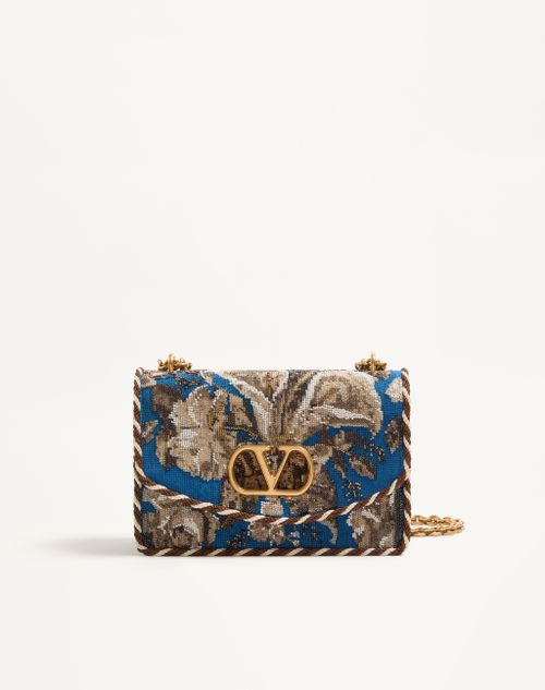 Valentino Garavani - Valentino Garavani Vain Embroidered Shoulder Bag - Multicolour/black - Woman - Shoulder Bags